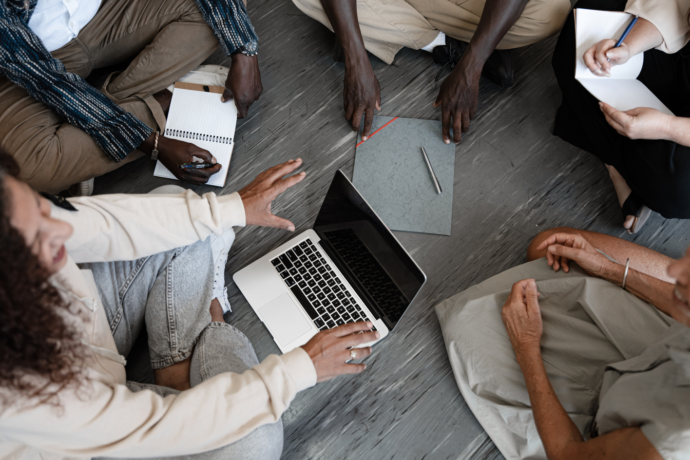 Group of Adult Students Studying